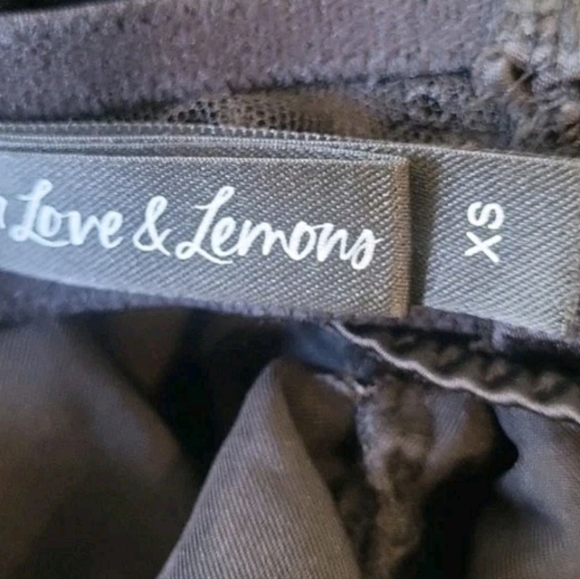 For Love & Lemons Black Ruched Lace Detail Sleeveless Mini Dress, XXS - Picture 8 of 12